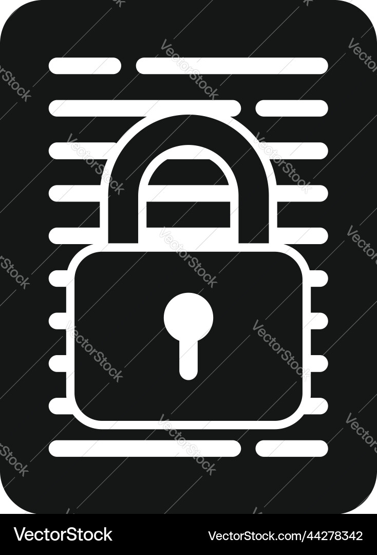 Document privacy icon simple data protect Vector Image