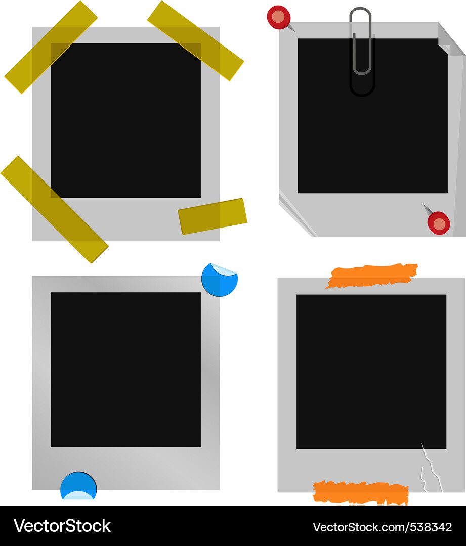 Instant Photo Frames Set Vector Image