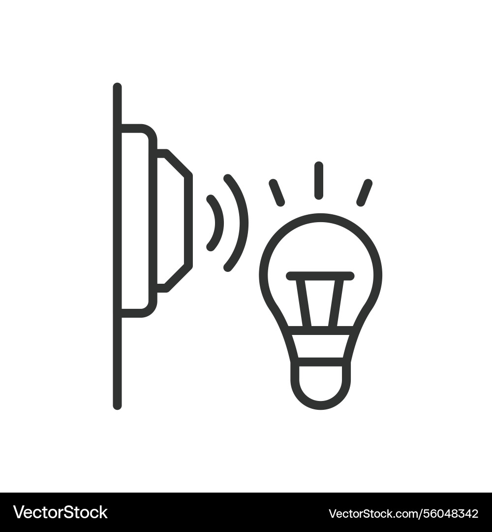 Light sensor icon in line design vector image