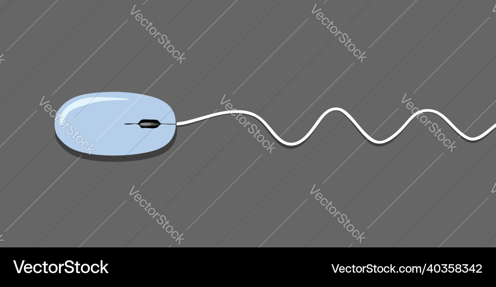 Modern Computer Mouse on Grey Background vector image