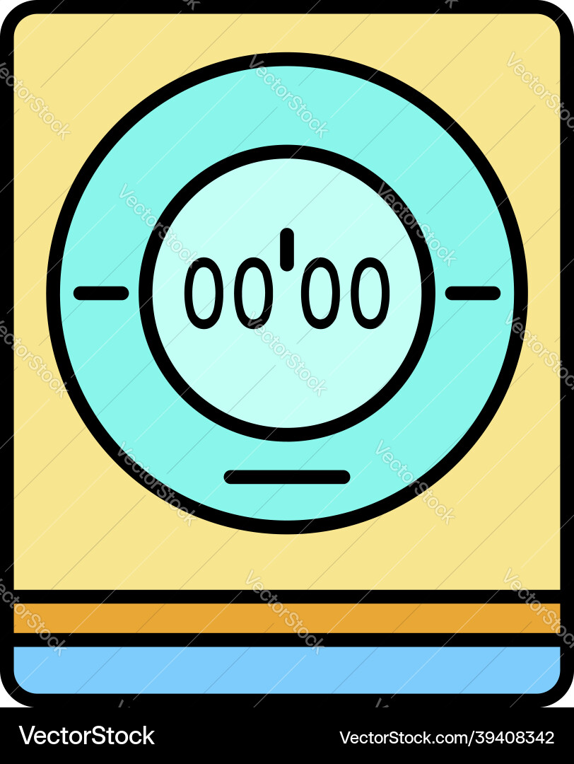 Modern digital timer icon color outline Modern digital timer icon color outline vector image