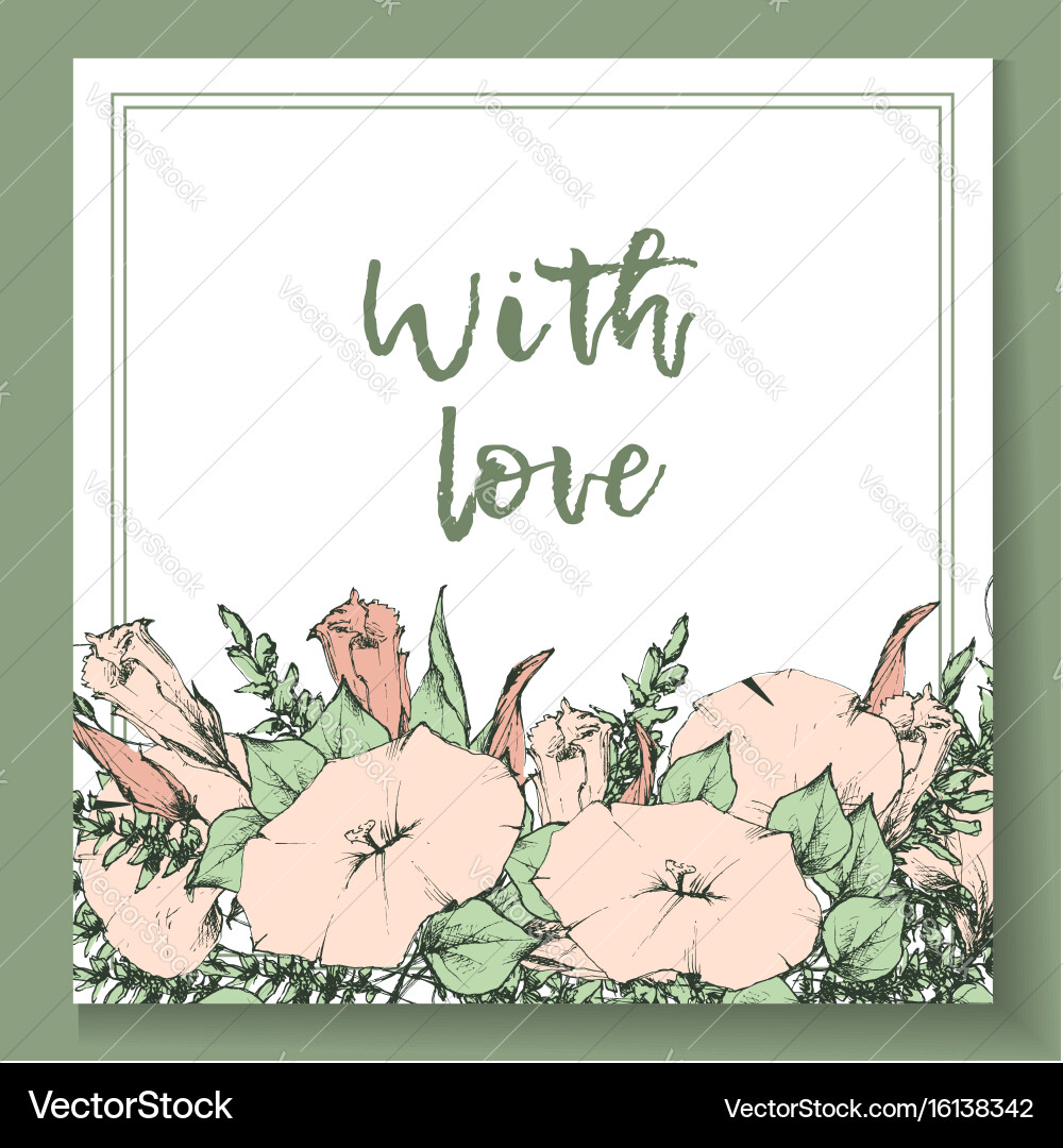 Retro vintage postcard card or business Vector Image
