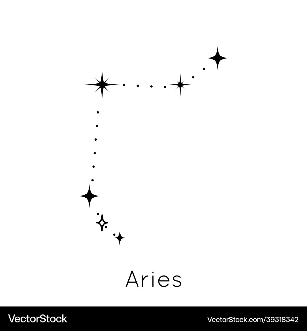 Zodiac constellation sign aries celestial Vector Image