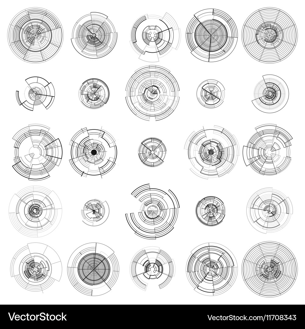 Abstract Tech Interface Elements vector image