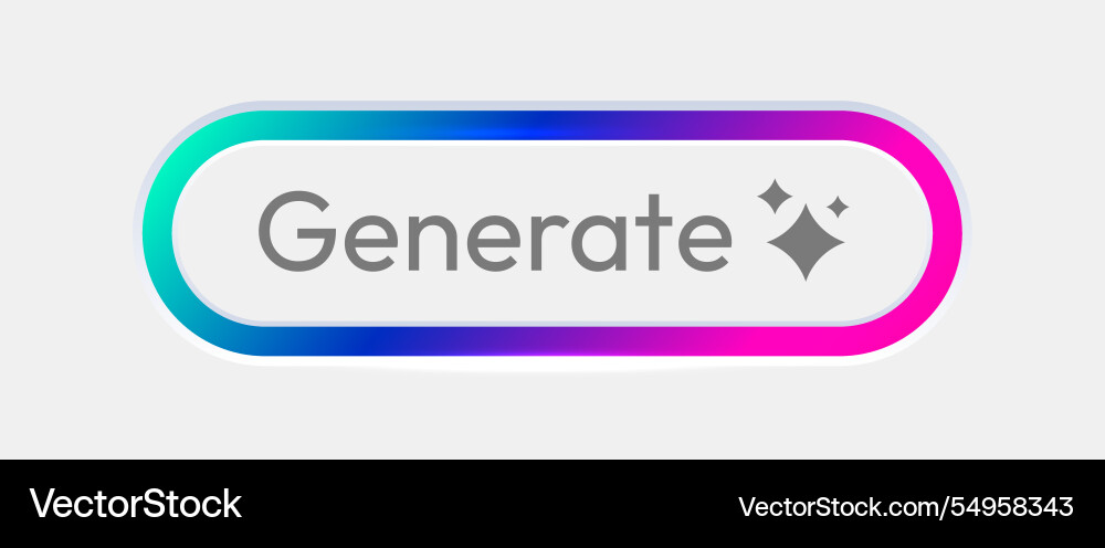 Ai generate button user interface artificial Ai generate button user interface artificial vector image