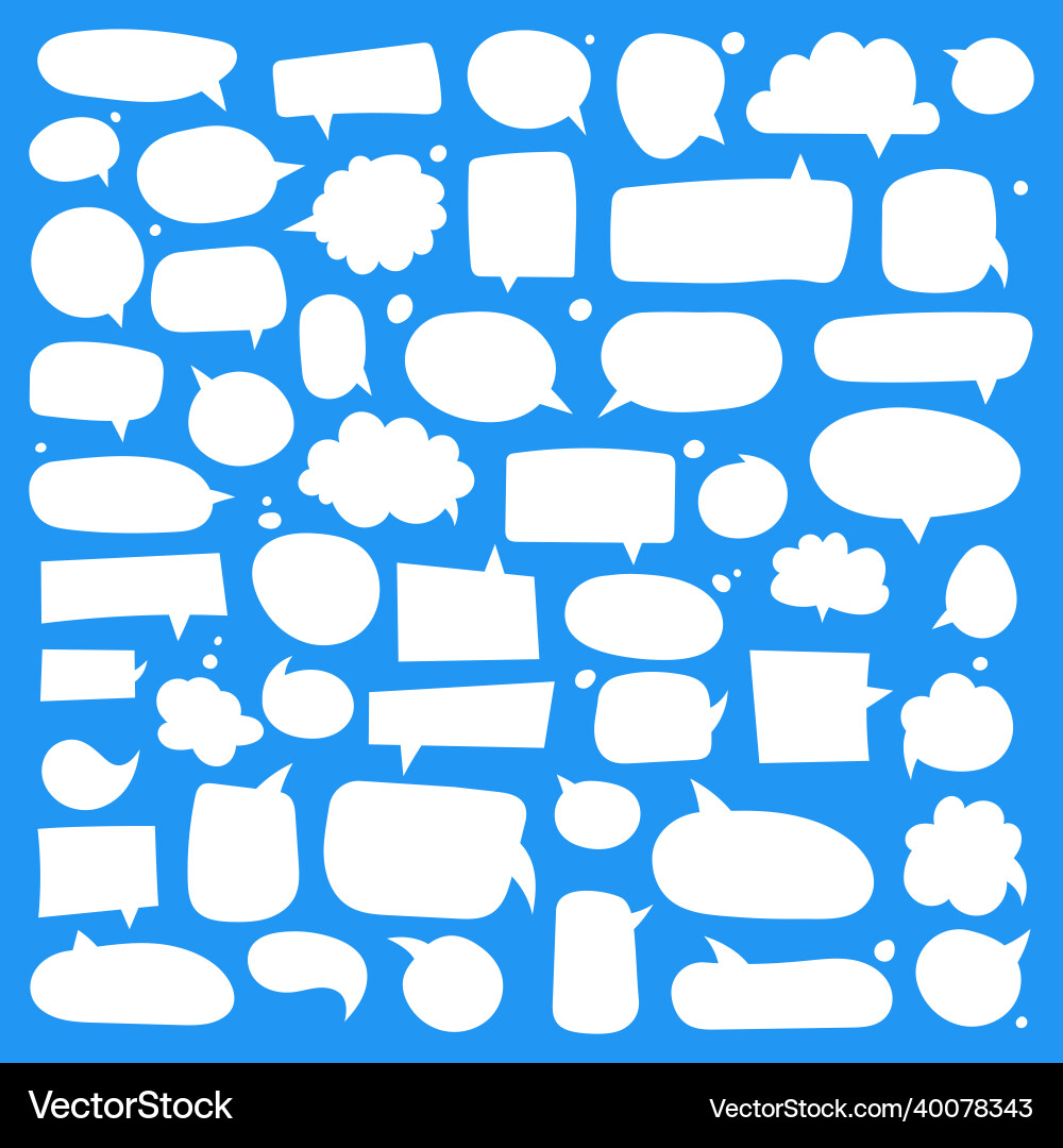 Big set of dialog boxes different variants drawn vector image