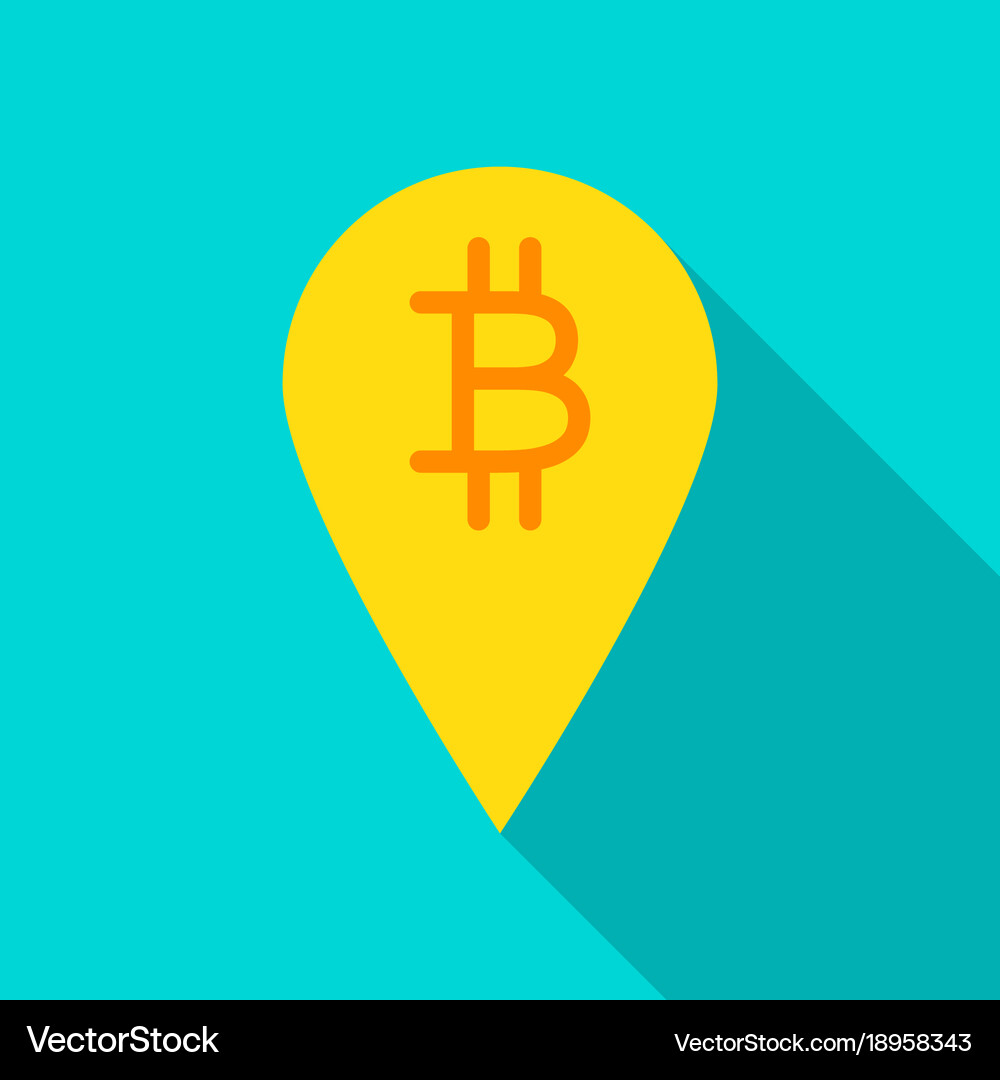 Bitcoin Map Pin Icon – Royalty-Free Vector | VectorStock