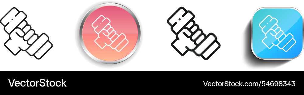 Gym icon thin linear regular and button style Vector Image