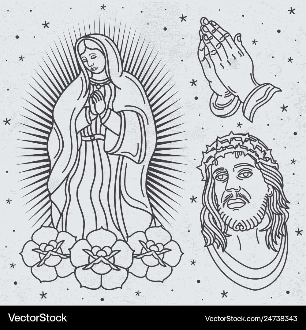 seamless-religious-tattoo-patterns-royalty-free-vector-image