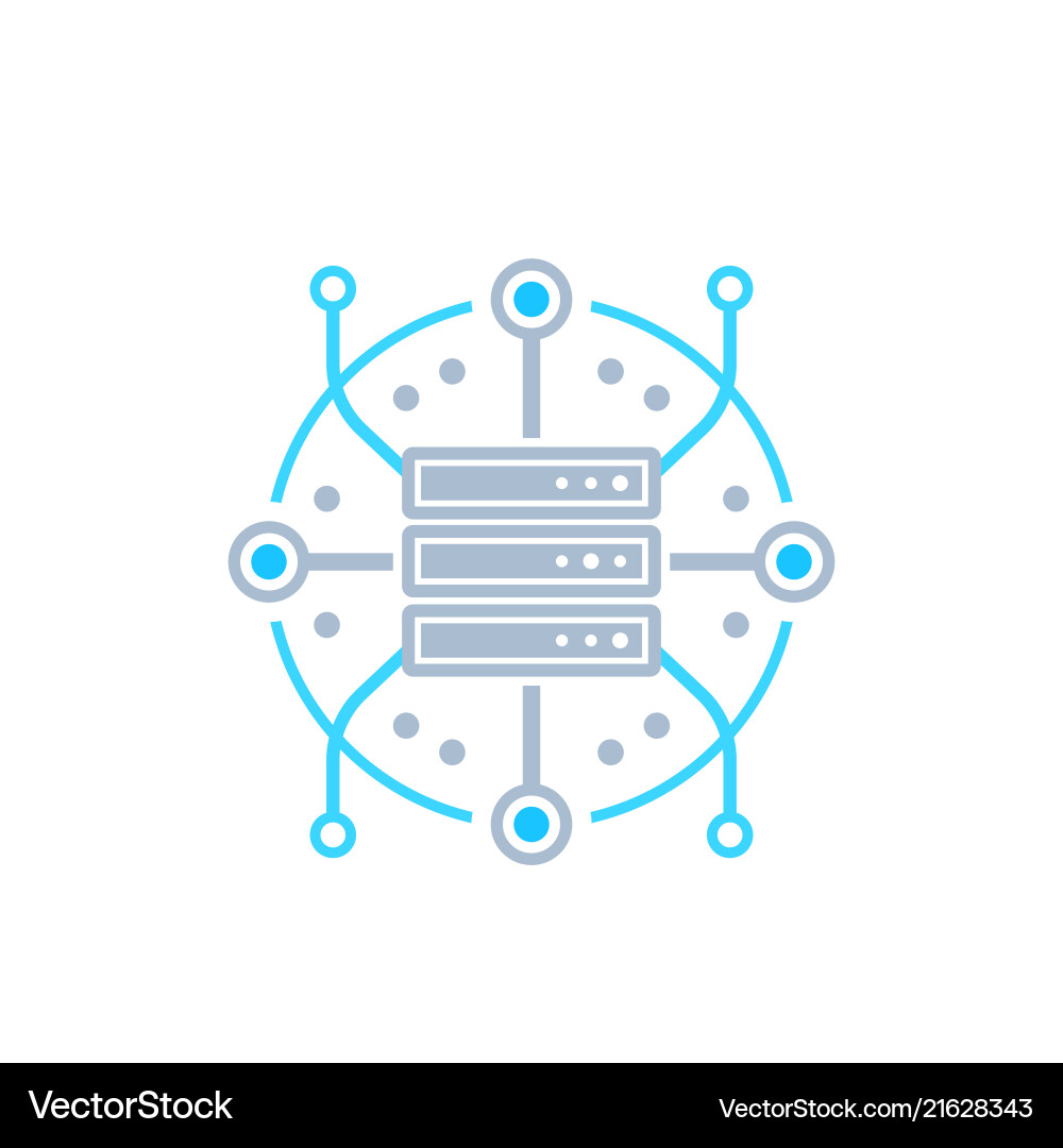 Server Network Hosting Icon vector image