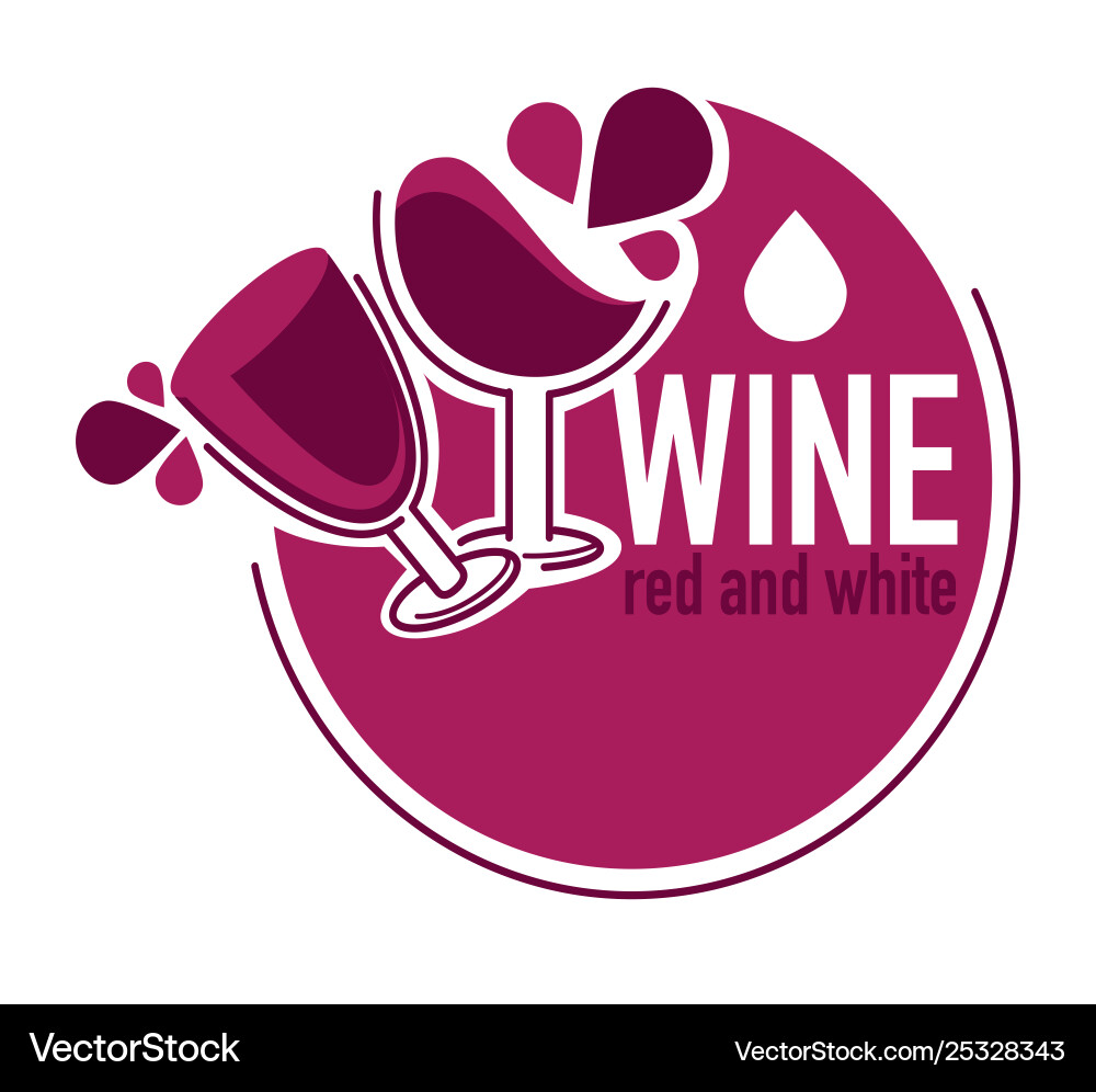 Wineglasses wed and white wine store isolated icon Wineglasses wed and white wine store isolated icon vector image