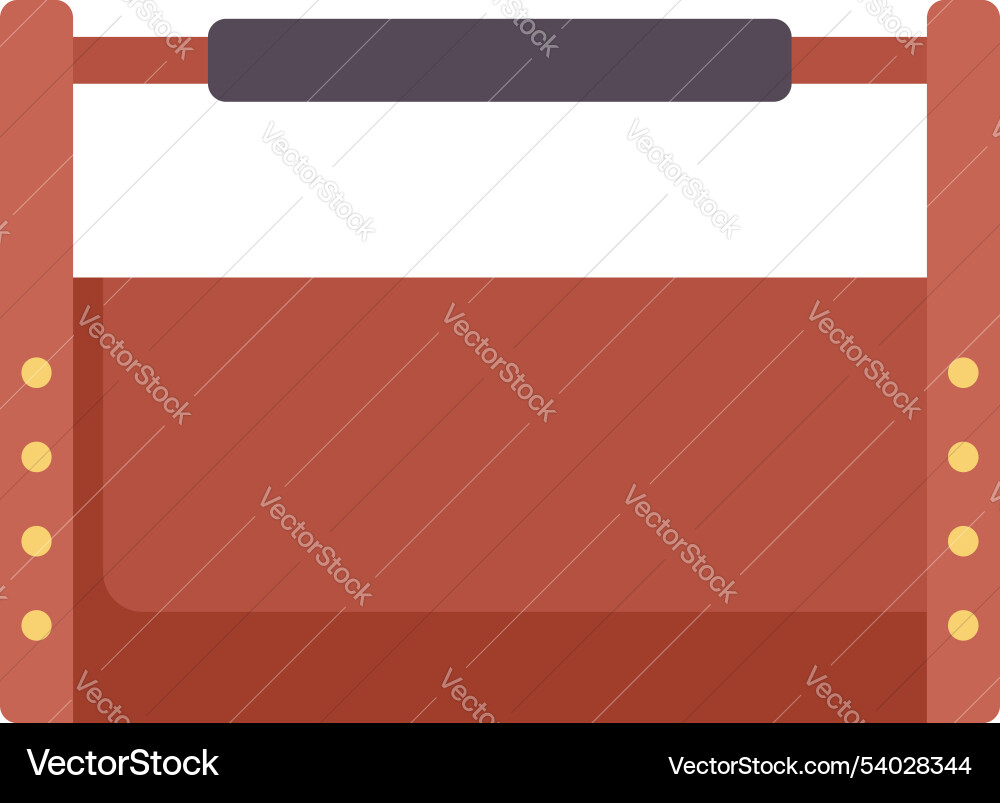 Empty wooden toolbox with metal handle Empty wooden toolbox with metal handle vector image