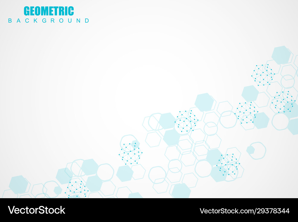 Hexagonal abstract background big data Hexagonal abstract background big data vector image