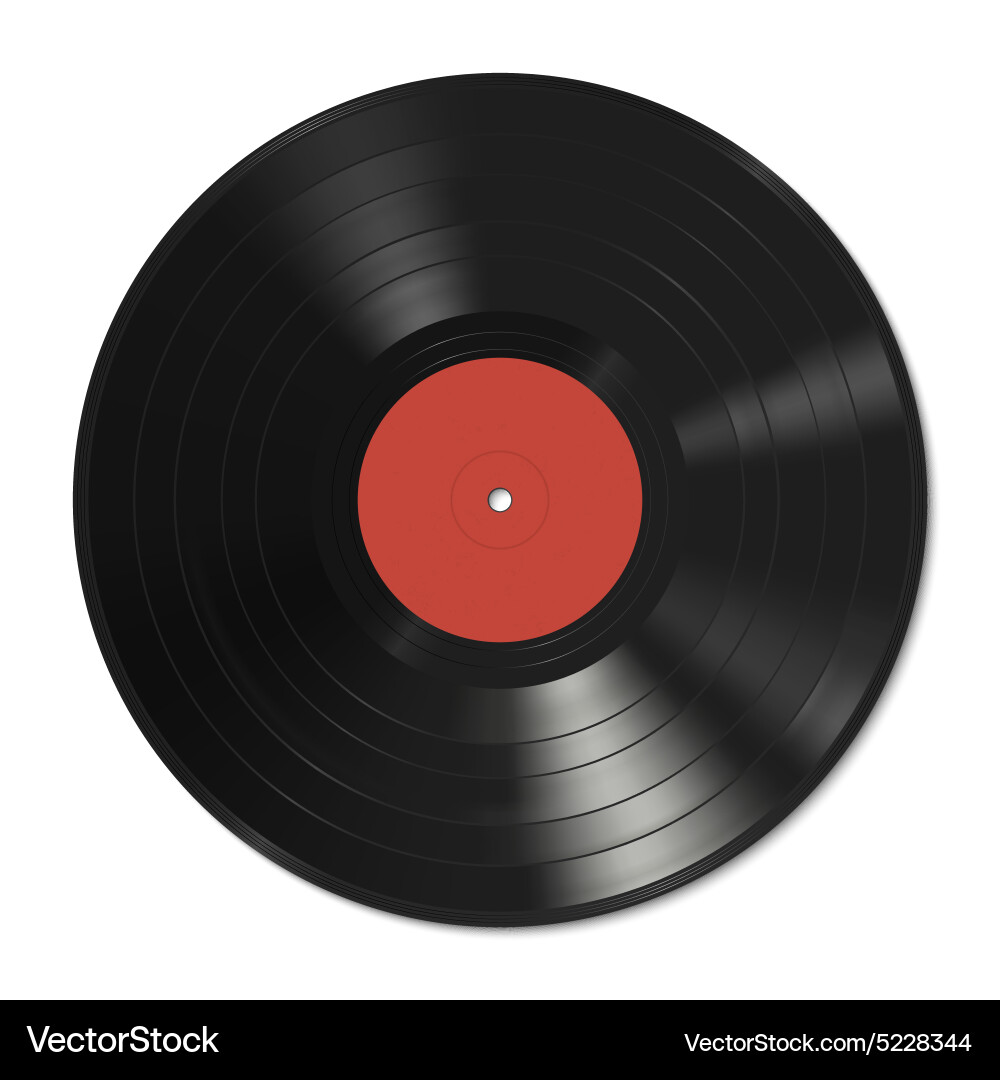 Vinyl record template vector image