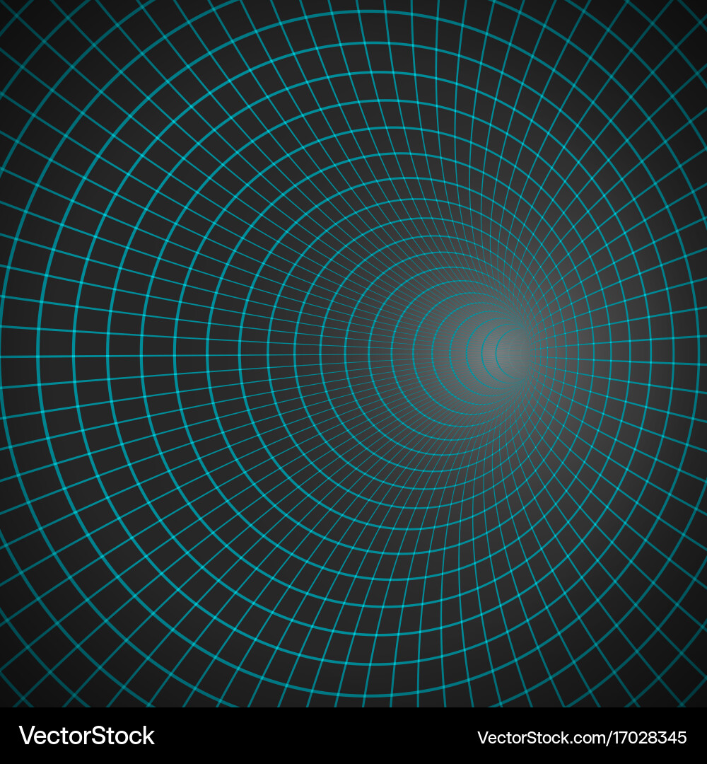 Abstract Wireframe Vortex Technology Background vector image