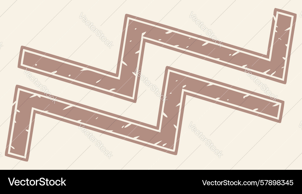 Abstract zigzag line pattern element modern vector image