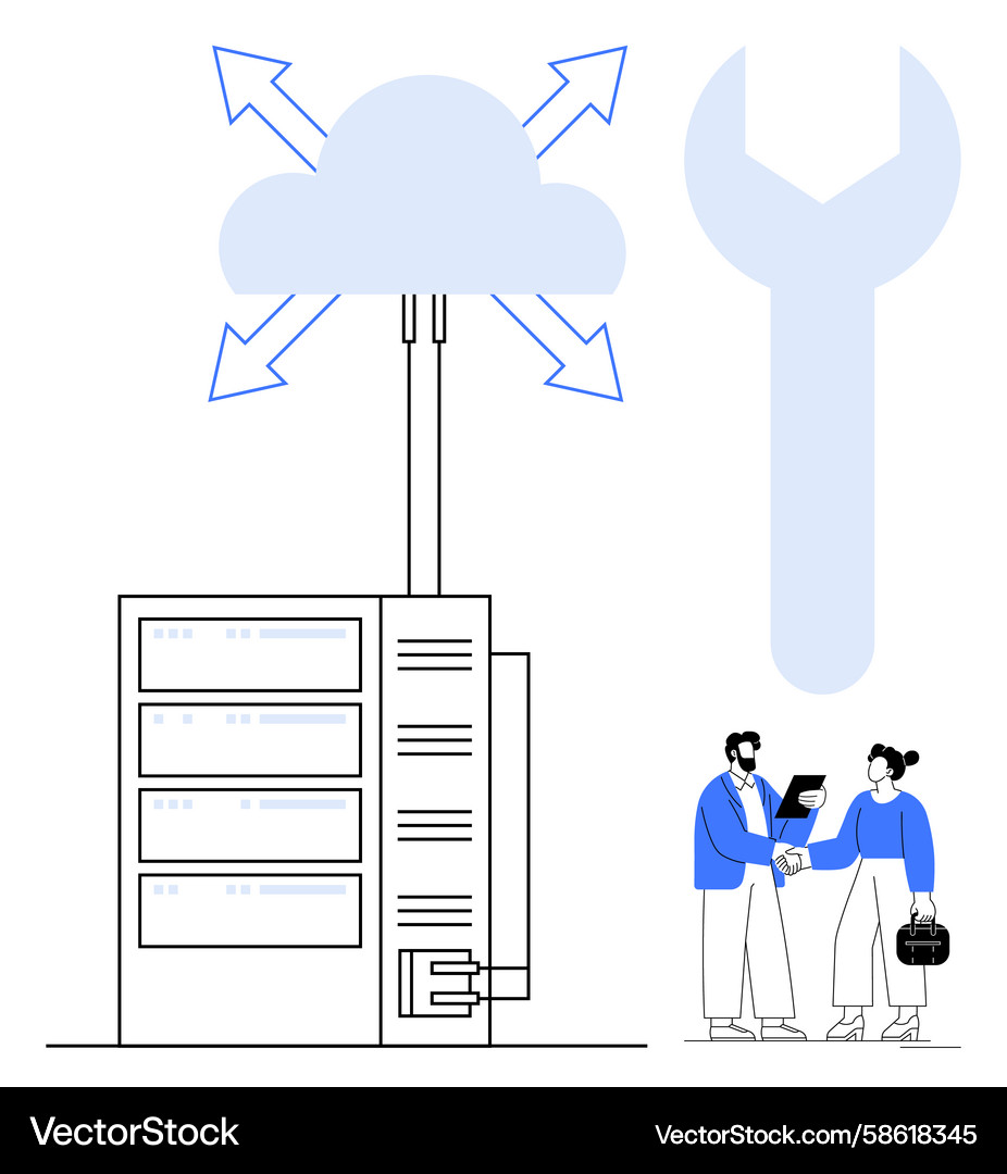 Cloud computing infrastructure with server storage Cloud computing infrastructure with server storage Vector Image