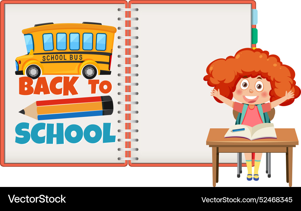 Excited student ready for new school year Excited student ready for new school year vector image