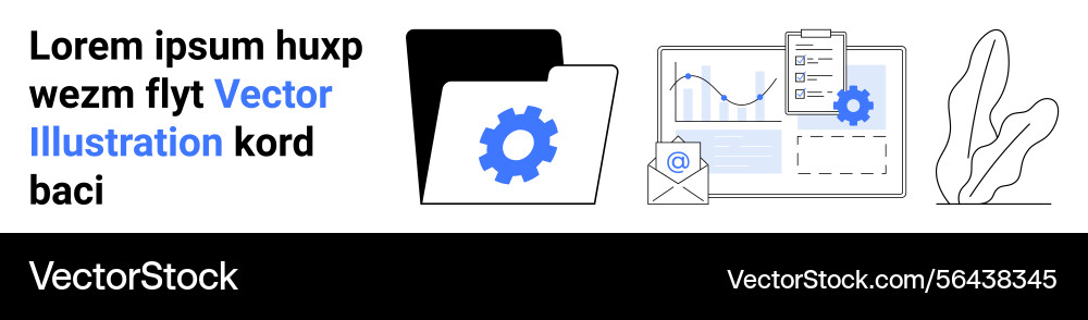 File management with analytics and communication File management with analytics and communication vector image