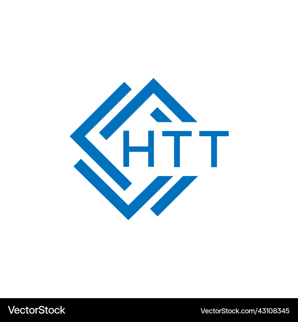 Htt letter logo design on white background vector image