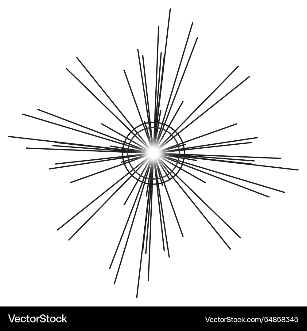 Radiating line icon circular starburst shape Radiating line icon circular starburst shape vector image