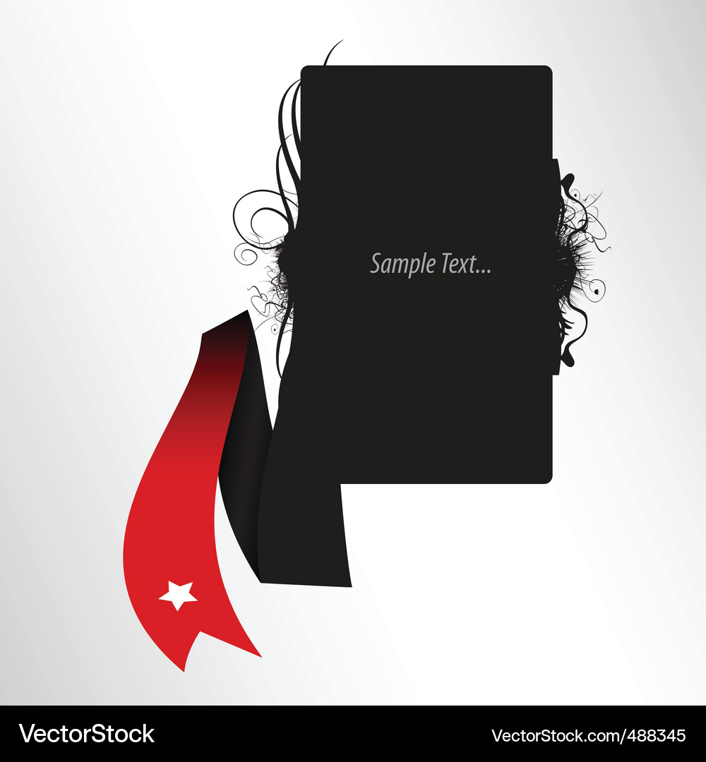 Ribbon frame Vector Image