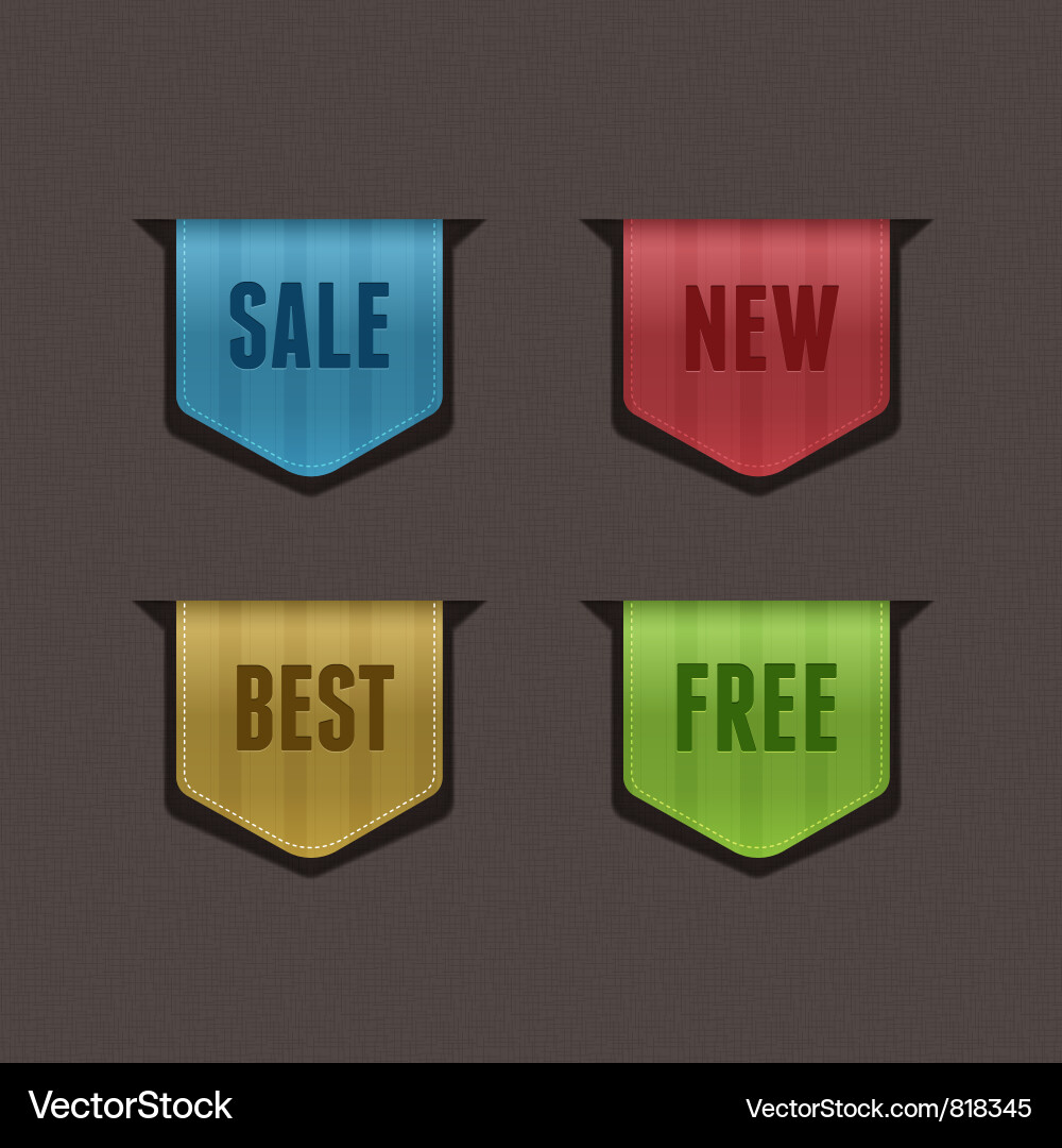 Ribbon Set - Quality Flags Vector Image