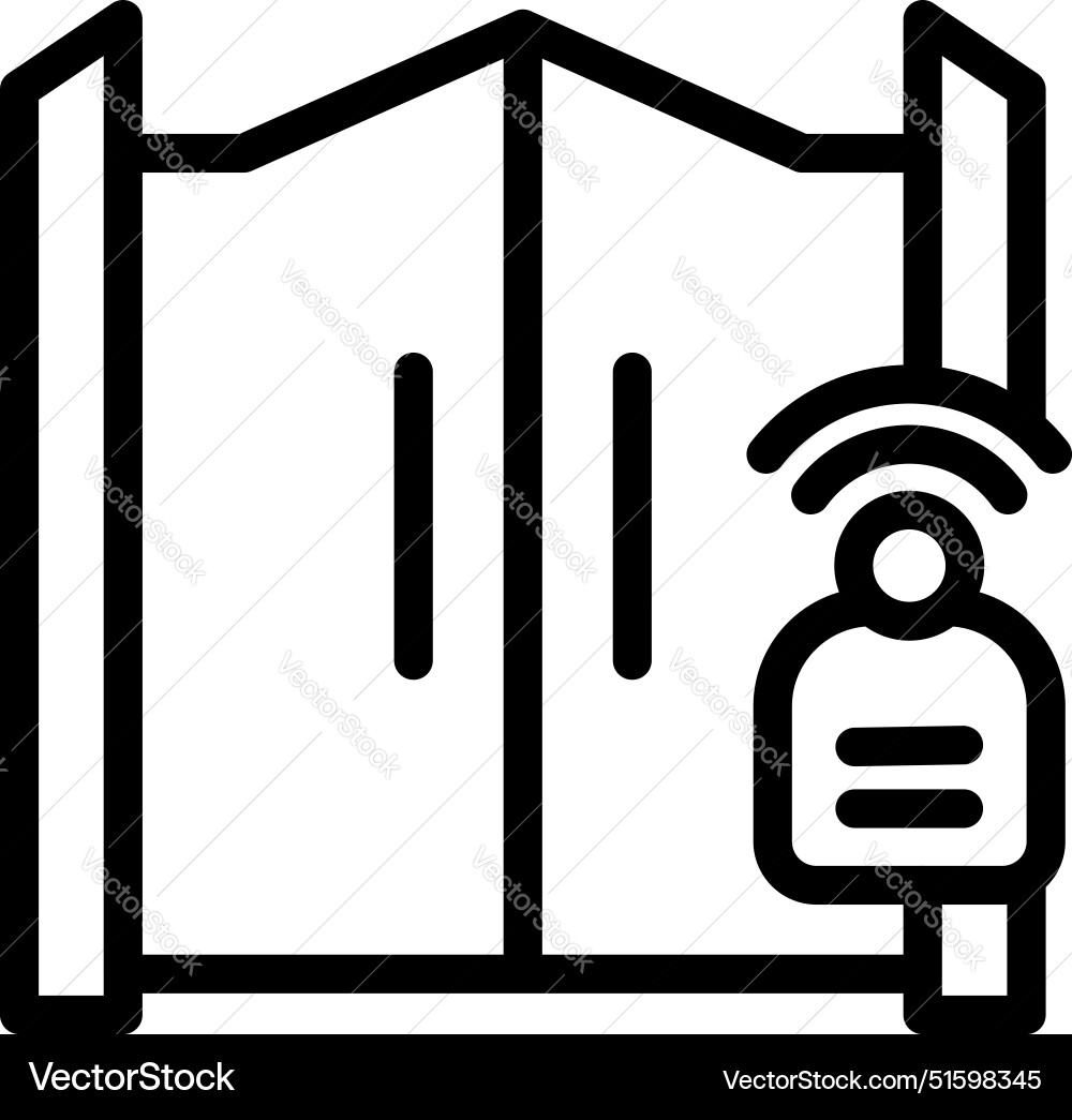 Sicherheitswächter mit Intercom-Systemöffnung Sicherheitswächter mit Intercom-Systemöffnung vektorbild