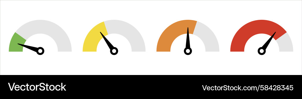 Speedometer Gauge Icon - Performance Indicator Vector Image