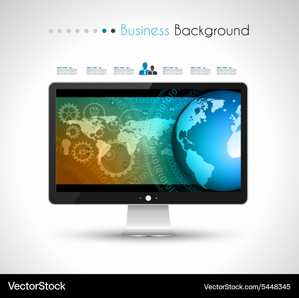 Ui flat design elements for wui vector image