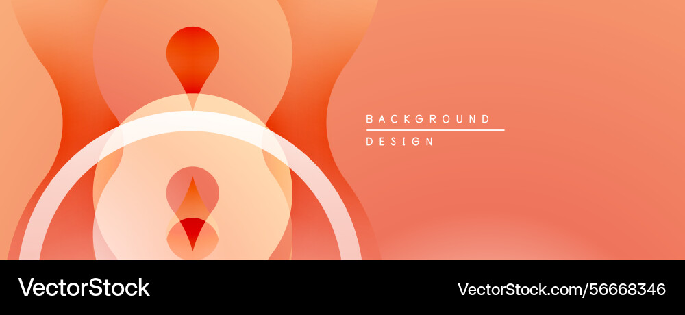 Abstract orange design overlapping shapes create vector image