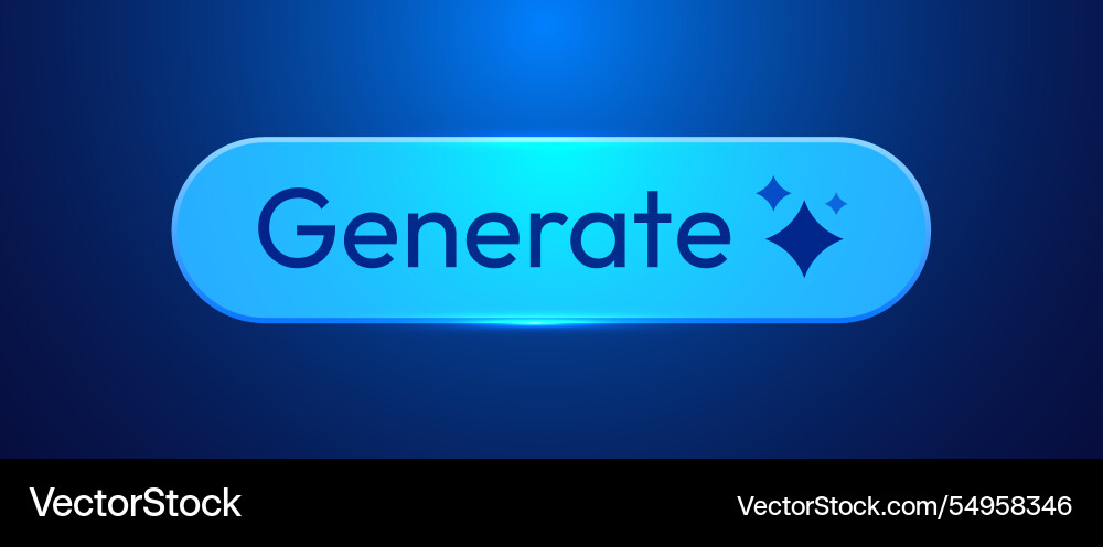 Ai generate button user interface artificial Ai generate button user interface artificial vector image