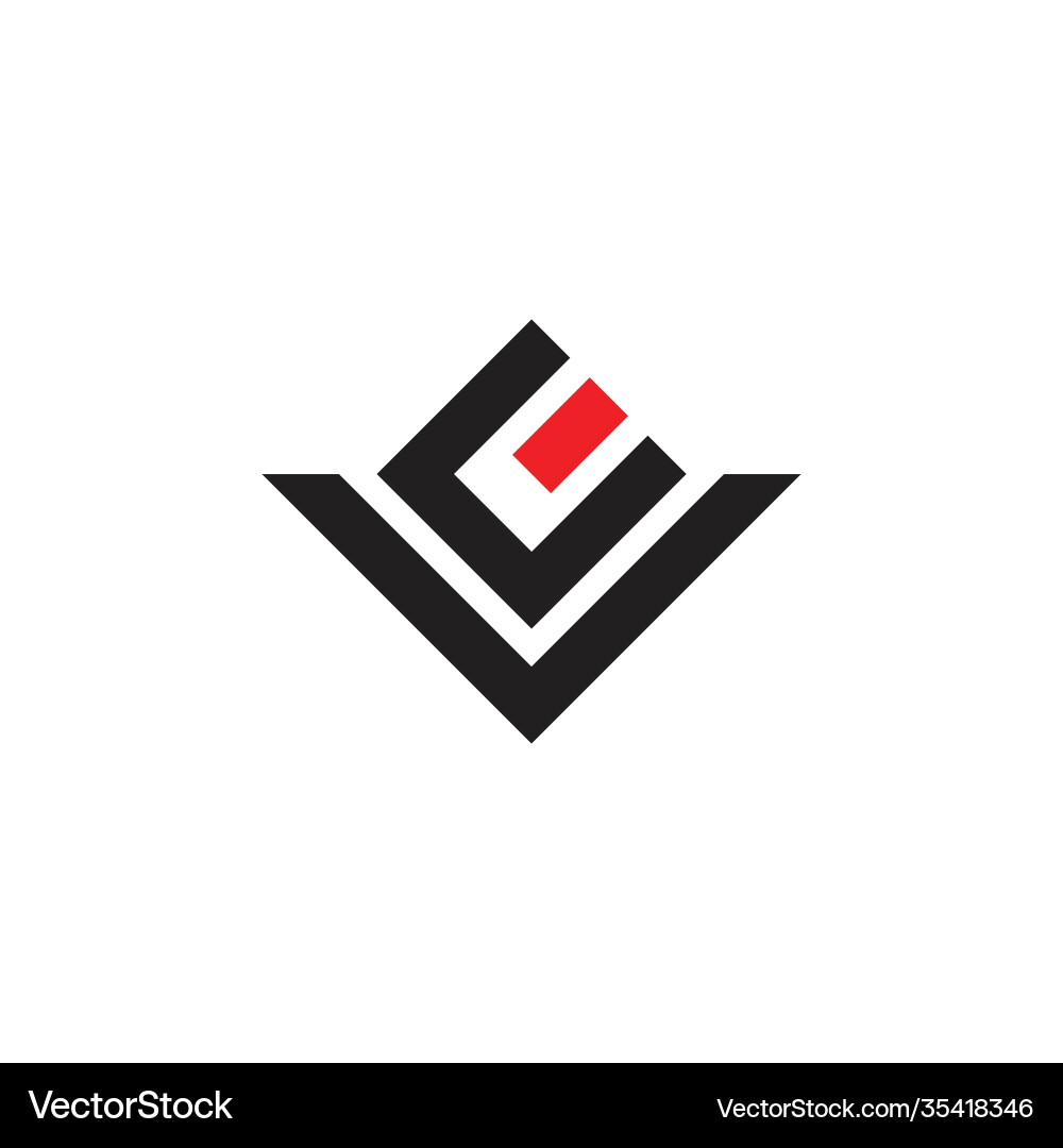 Buchstaben ev geometrische Linie Logo Buchstaben ev geometrische Linie Logo vektorbild