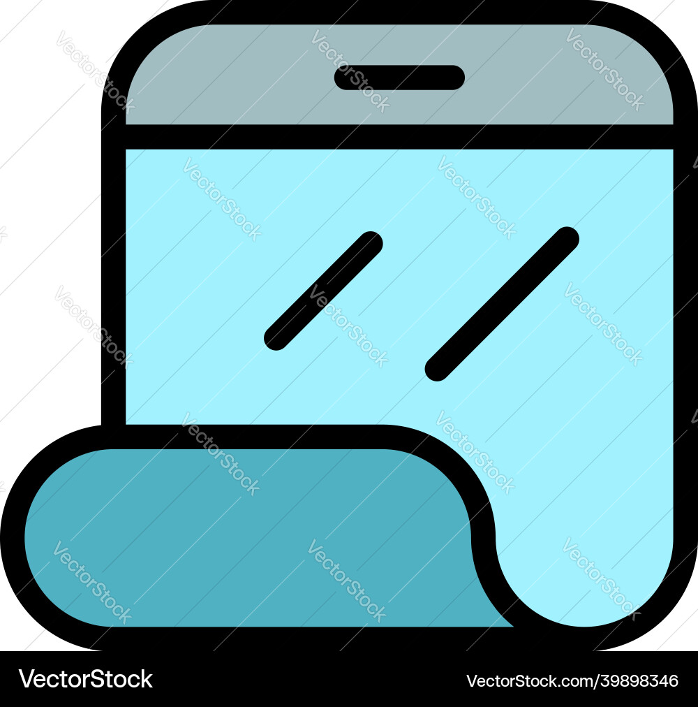 Flex smartphone display icon color outline Vector Image