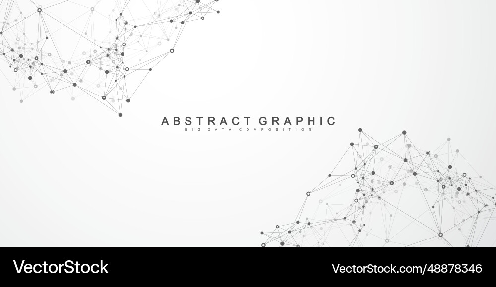 Global Network Connection Data Visualization vector image