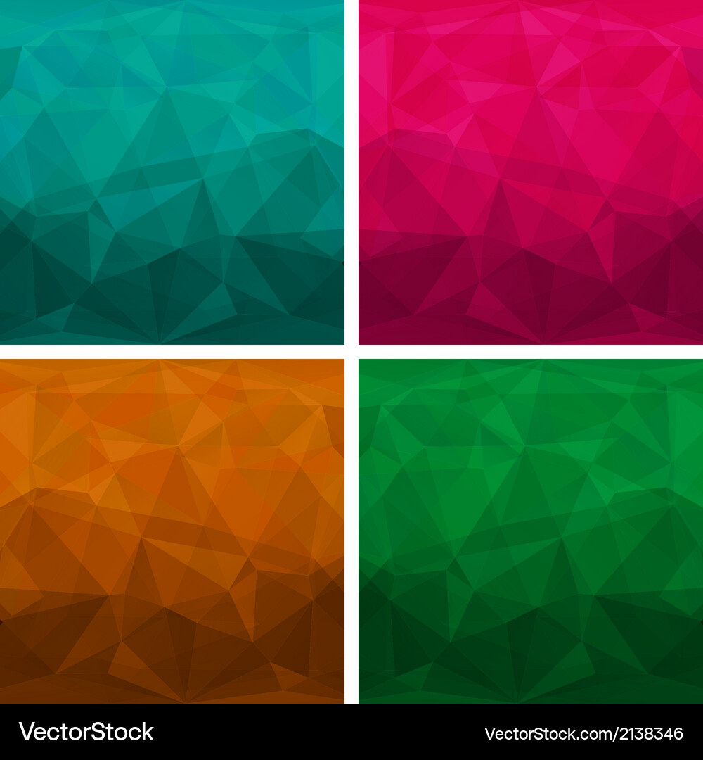 Modern Triangle Backgrounds - Abstract Polygons Vector Image