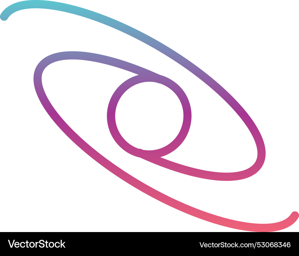 Planet line gradient design Vector Image