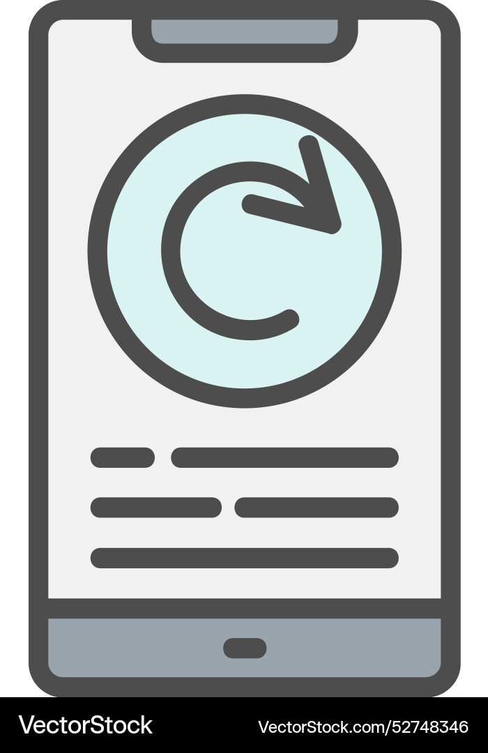 Refresh line filled icon design Vector Image