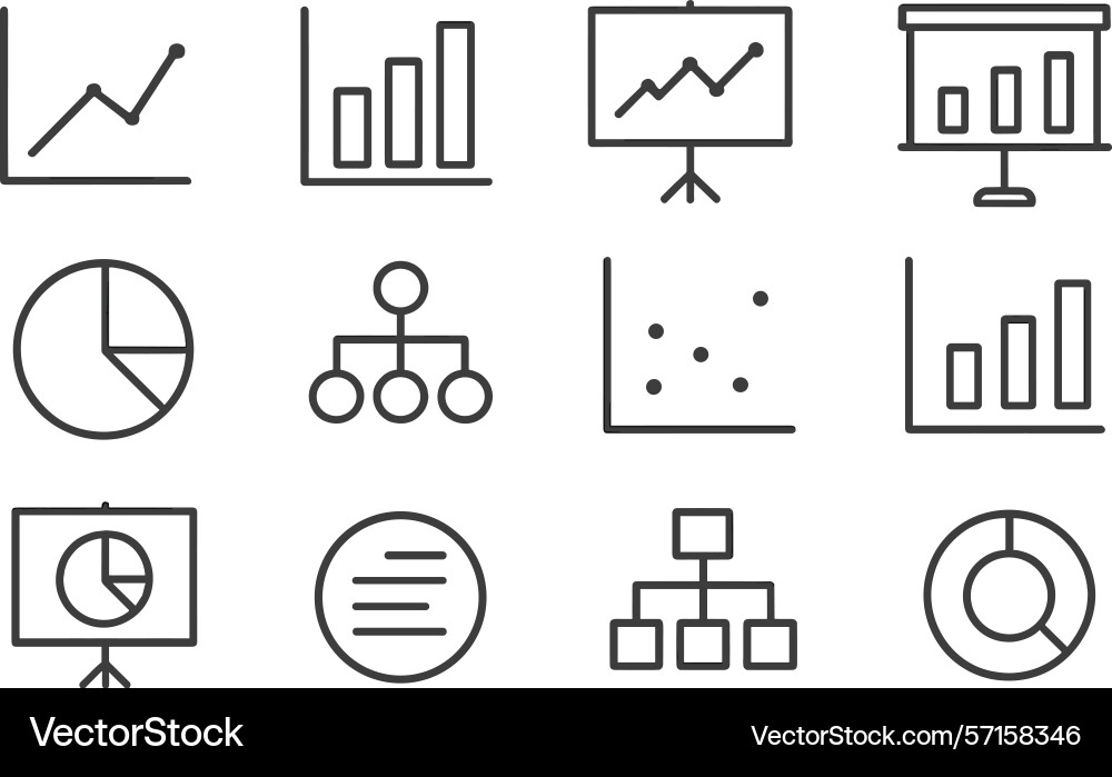 Various data visualization Vector Image