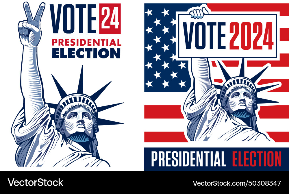 2024 united states presidential election vector image