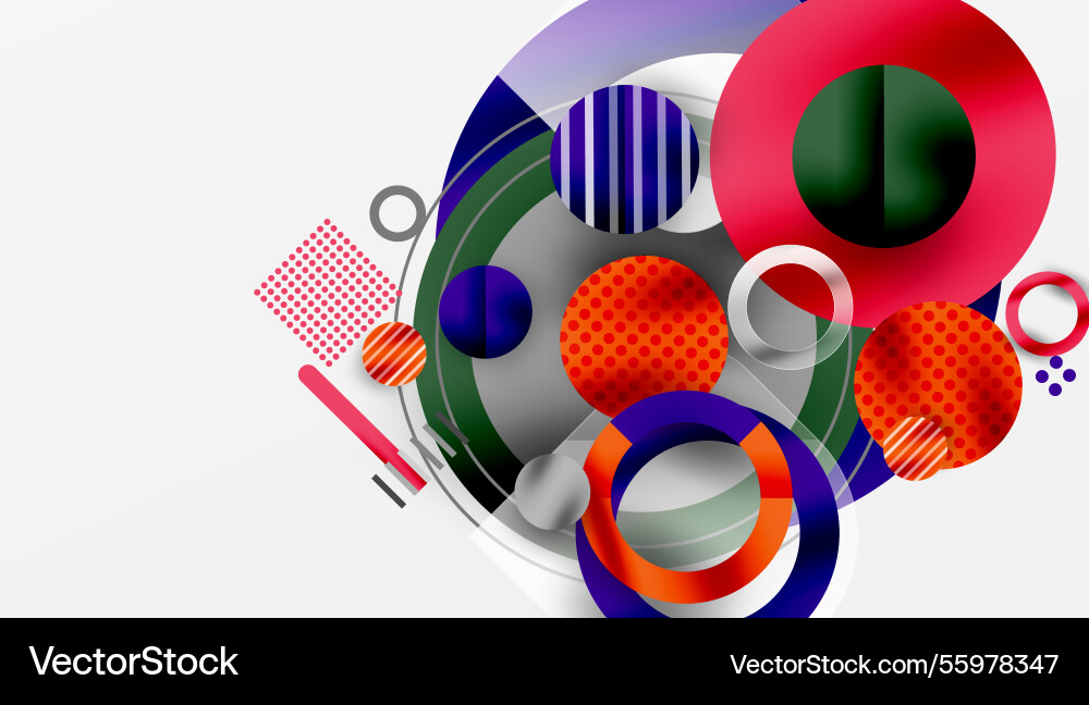 Abstract circle design with overlapping Vector Image