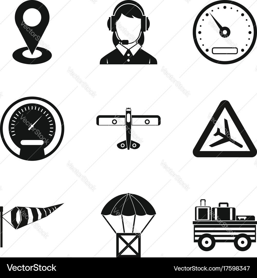 Access point icons set simple style Vector Image