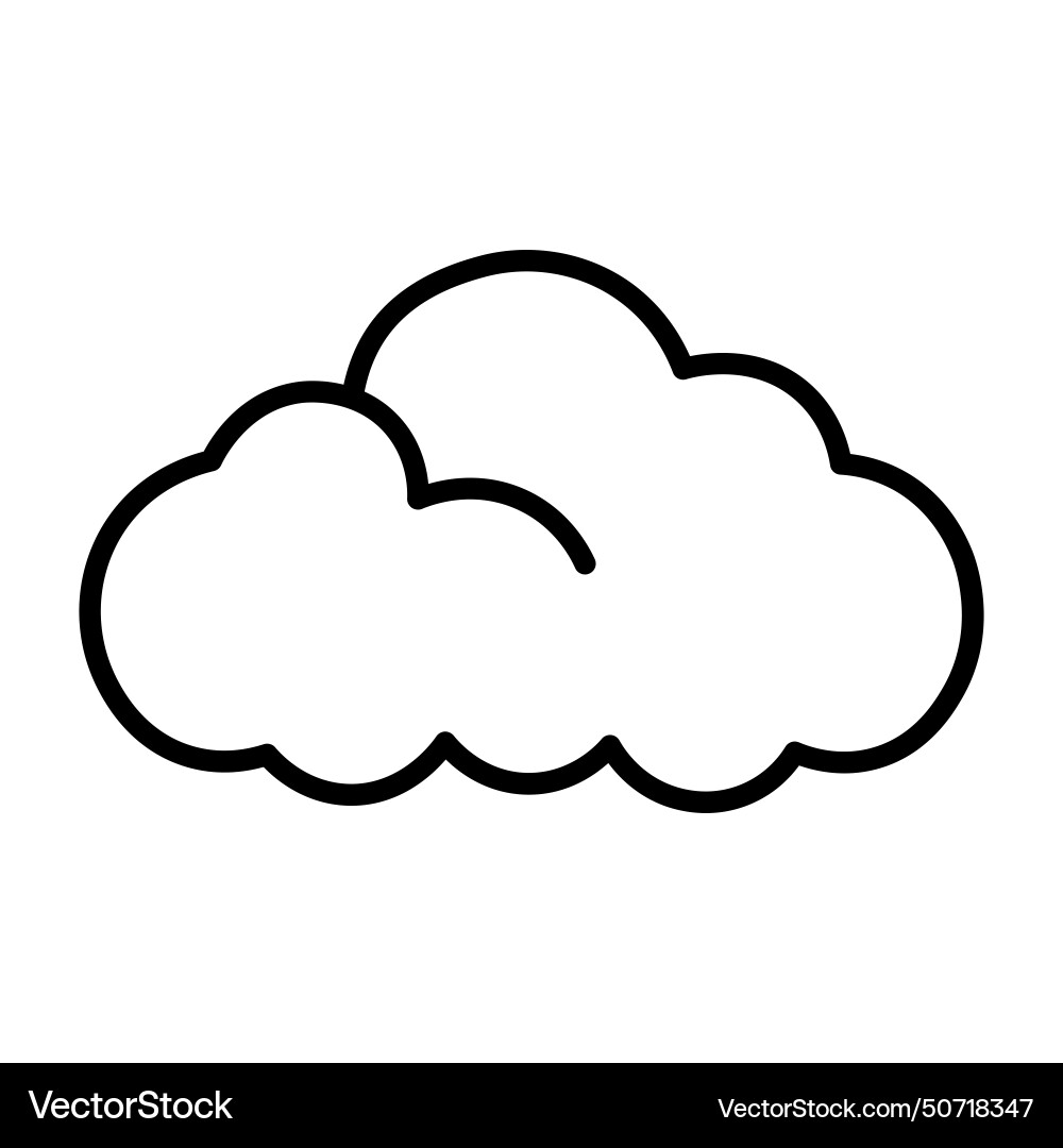 Black cloud icon on white background vector image