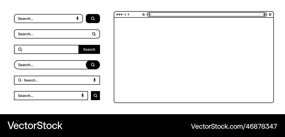 Blank web browser internet page window vector image
