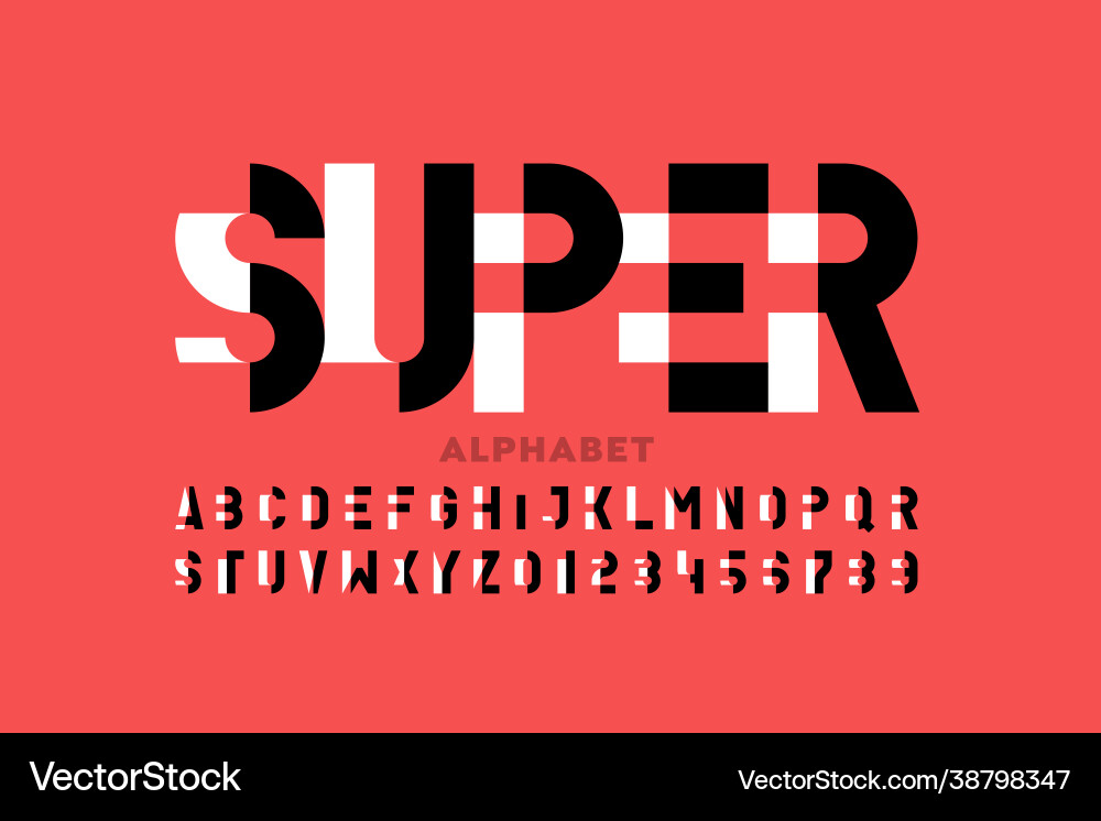 Modern style font Modern style font vector image