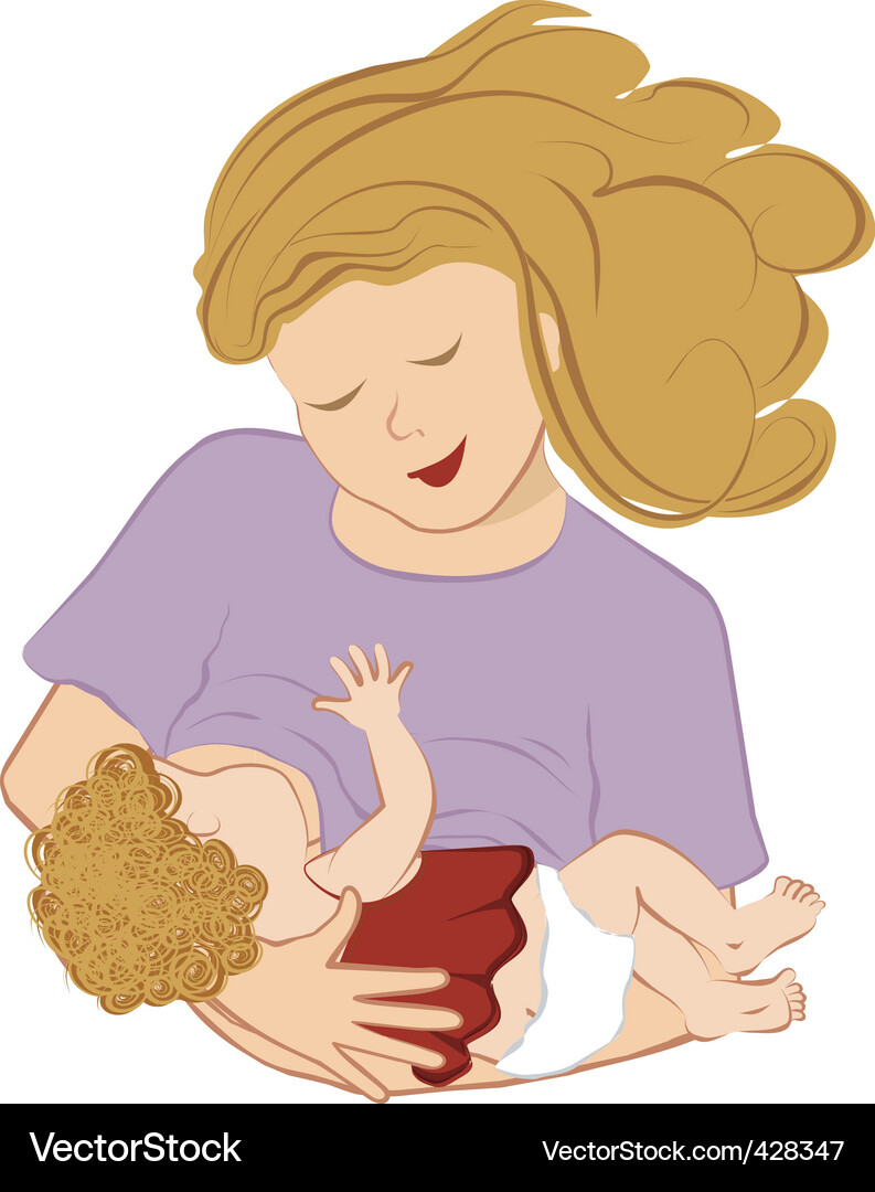 Mother Nurturing Baby Vector Image