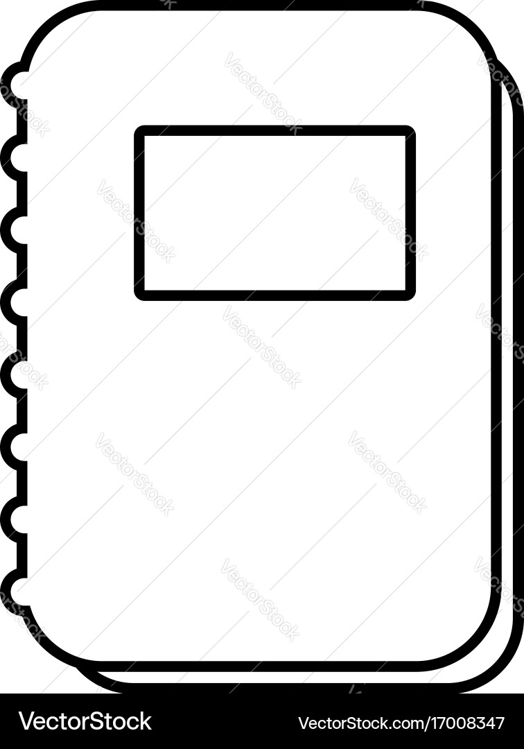 Notebook icon outline line style Vector Image