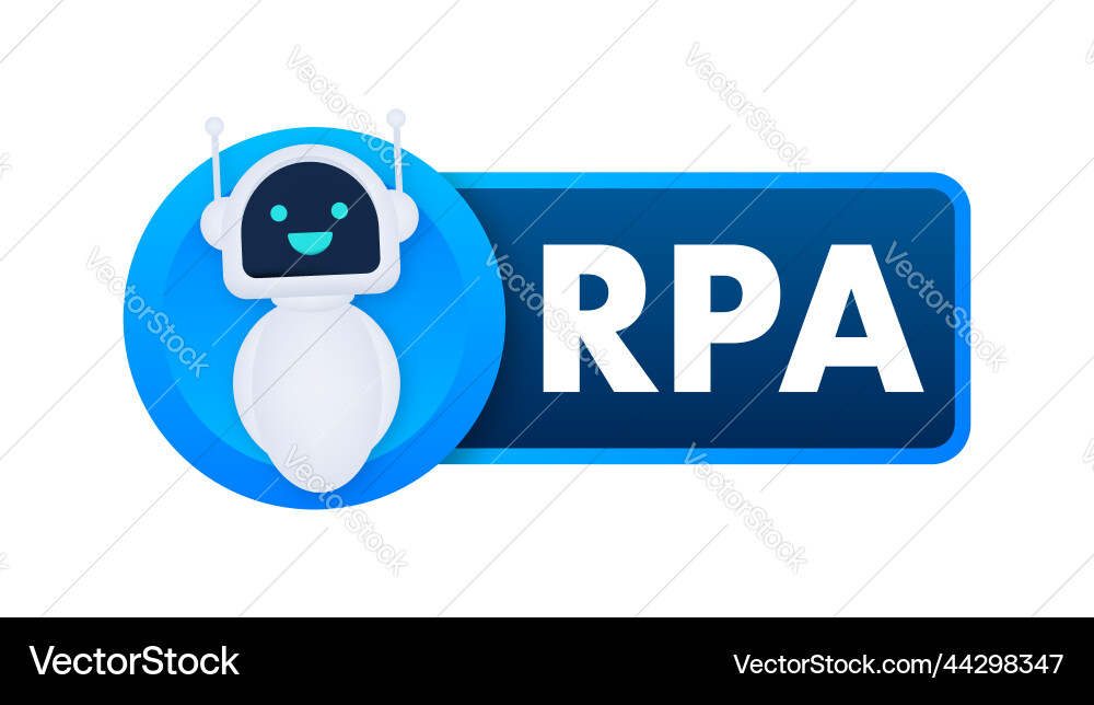 RPA Automation Robot Icon vector image