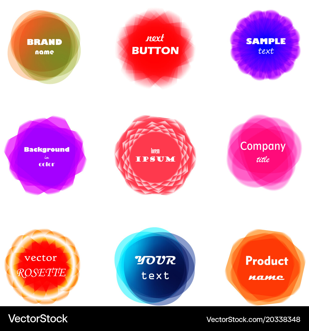 Abstract set of vivid and colorful frames Vector Image