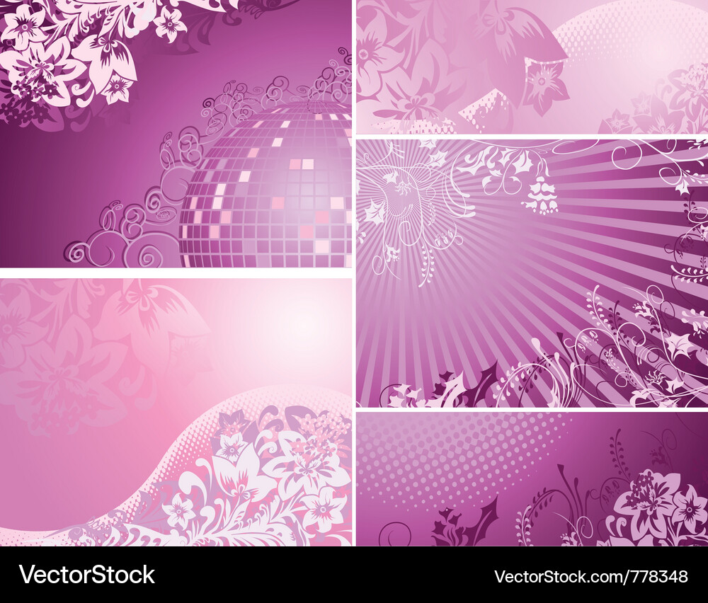 Backgrounds set Vector Image